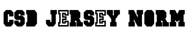 CSD-JERSEY-Norm font preview