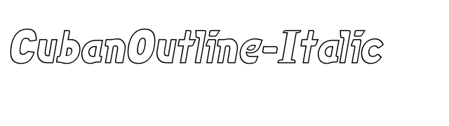 CubanOutline-Italic font preview