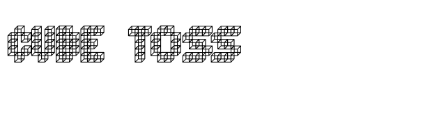 Cube Toss font preview