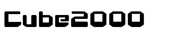 Cube2000 font preview