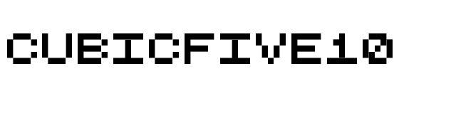 CubicFive10 font preview