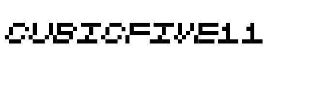 CubicFive11 font preview