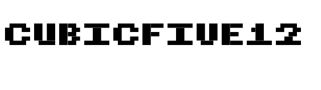 CubicFive12 font preview