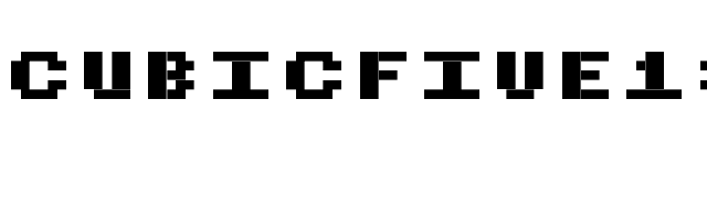 CubicFive18 font preview