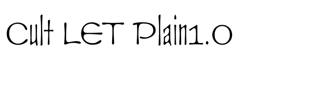 Cult LET Plain1.0 font preview