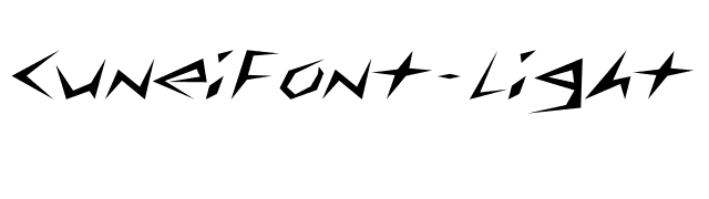 CuneiFont-Light Ex font preview