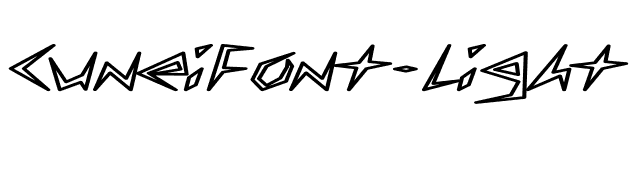 CuneiFont-Light HE Bold font preview