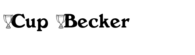 Cup Becker font preview