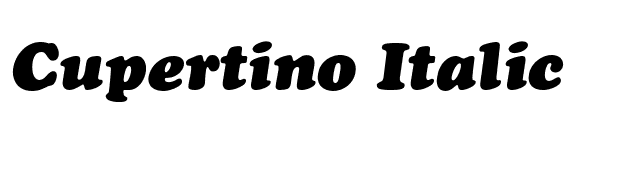 Cupertino Italic font preview