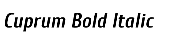 Cuprum Bold Italic font preview
