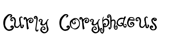 Curly Coryphaeus font preview