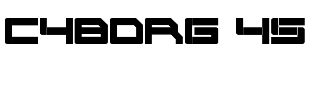 Cyborg 45 font preview