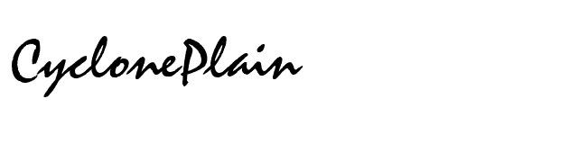 CyclonePlain font preview