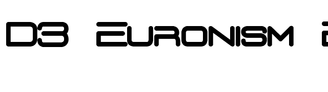D3 Euronism Bold font preview