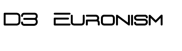 D3 Euronism font preview
