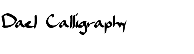 Dael Calligraphy font preview