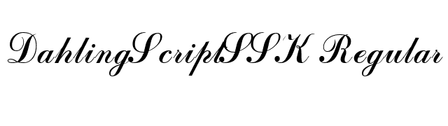 DahlingScriptSSK Regular font preview