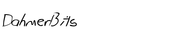 DahmerBits font preview