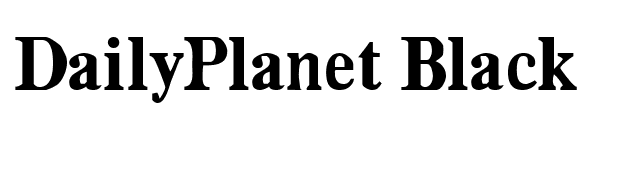 DailyPlanet Black font preview