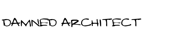 Damned Architect font preview
