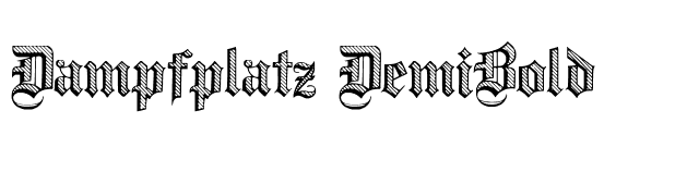Dampfplatz DemiBold font preview