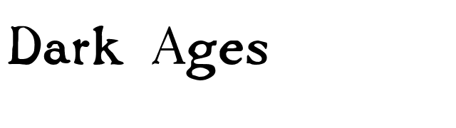 Dark Ages font preview