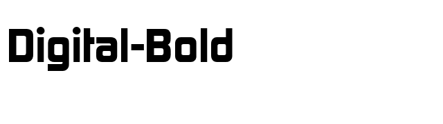 Digital-Bold font preview