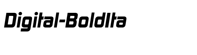 Digital-BoldIta font preview