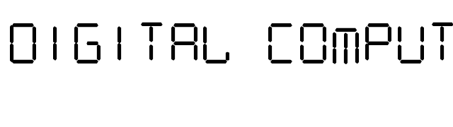 Digital Computer Calculator font preview