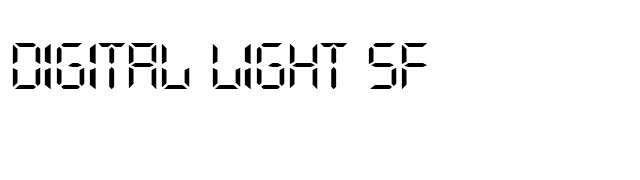 Digital Light SF font preview