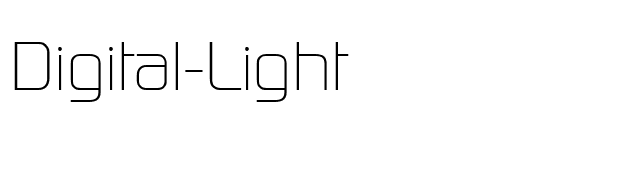 Digital-Light font preview