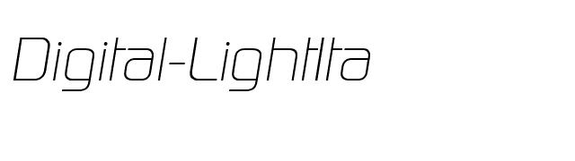 Digital-LightIta font preview