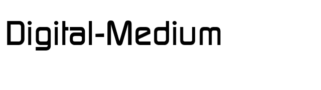 Digital-Medium font preview