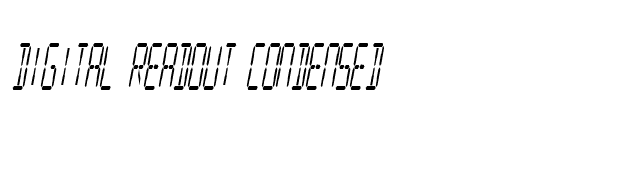 Digital Readout Condensed font preview