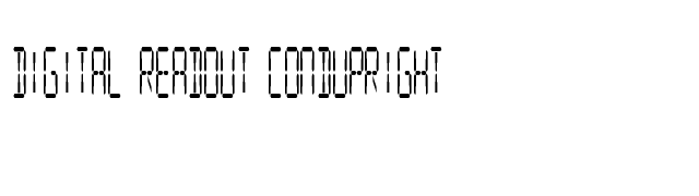 Digital Readout CondUpright font preview