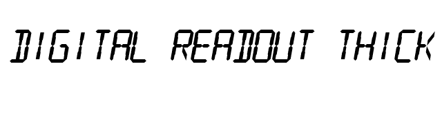 Digital Readout Thick font preview