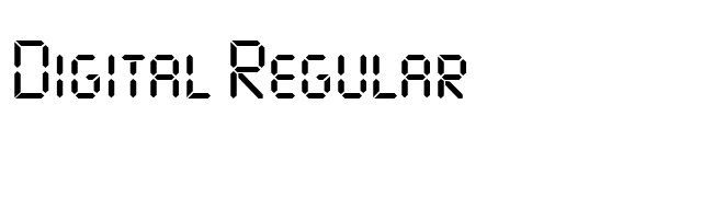 Digital Regular font preview
