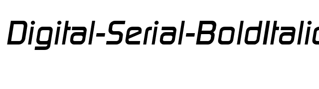 Digital-Serial-BoldItalic font preview