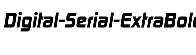 Digital-Serial-ExtraBold-RegularItalic font preview