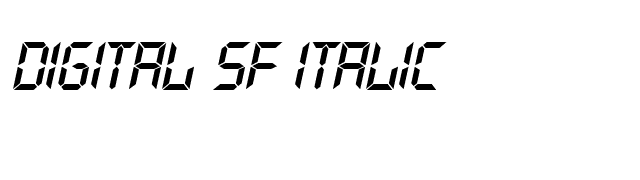 Digital SF Italic font preview