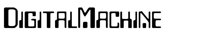DigitalMachine font preview