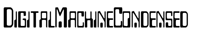 DigitalMachineCondensed font preview