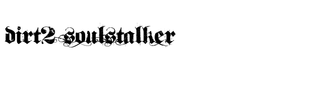 Dirt2 SoulStalker font preview