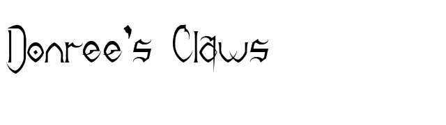 Donree's Claws font preview