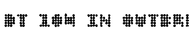 DT 104 in outbreak font preview