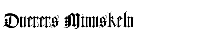 Duerers Minuskeln font preview
