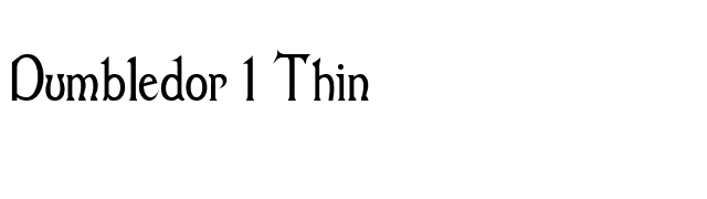 Dumbledor 1 Thin font preview