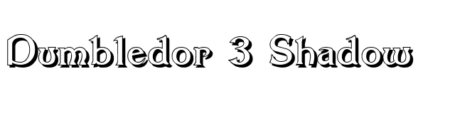 Dumbledor 3 Shadow font preview