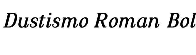 Dustismo Roman Bold Italic font preview
