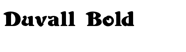Duvall Bold font preview